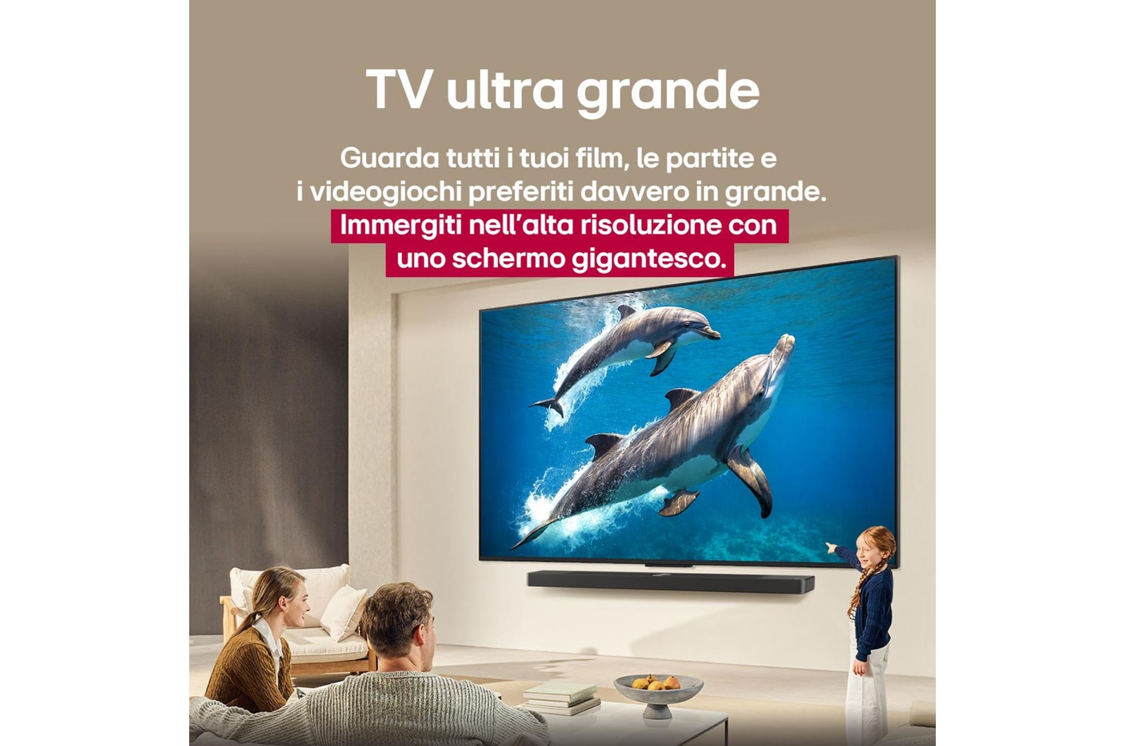 Vista del TV dall'alto